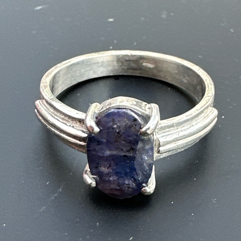 Natural beautiful Sapphire from Kashmir 13.20 Ct Ring Silver 925 - Picture 11 of 12